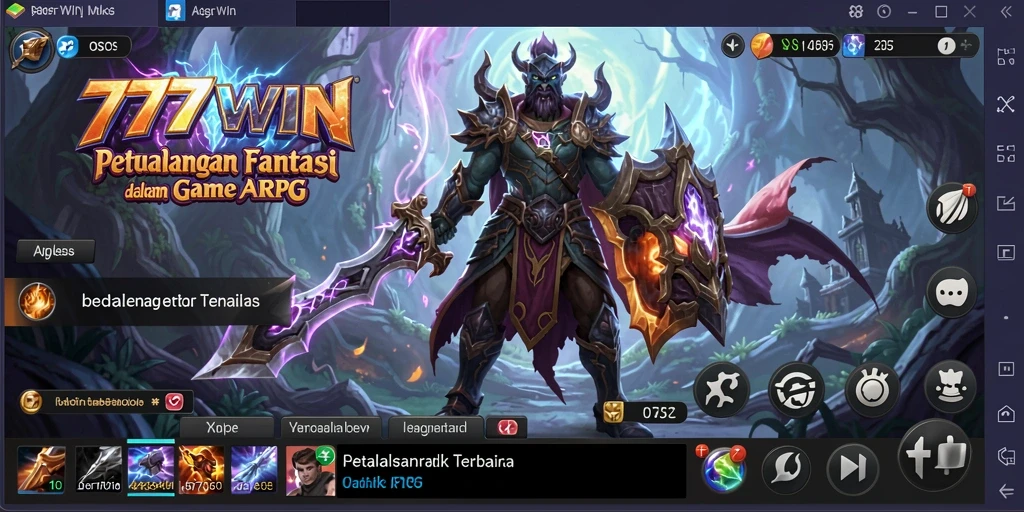 Screenshot gameplay menunjukkan aksi seru dalam pertempuran ARPG.