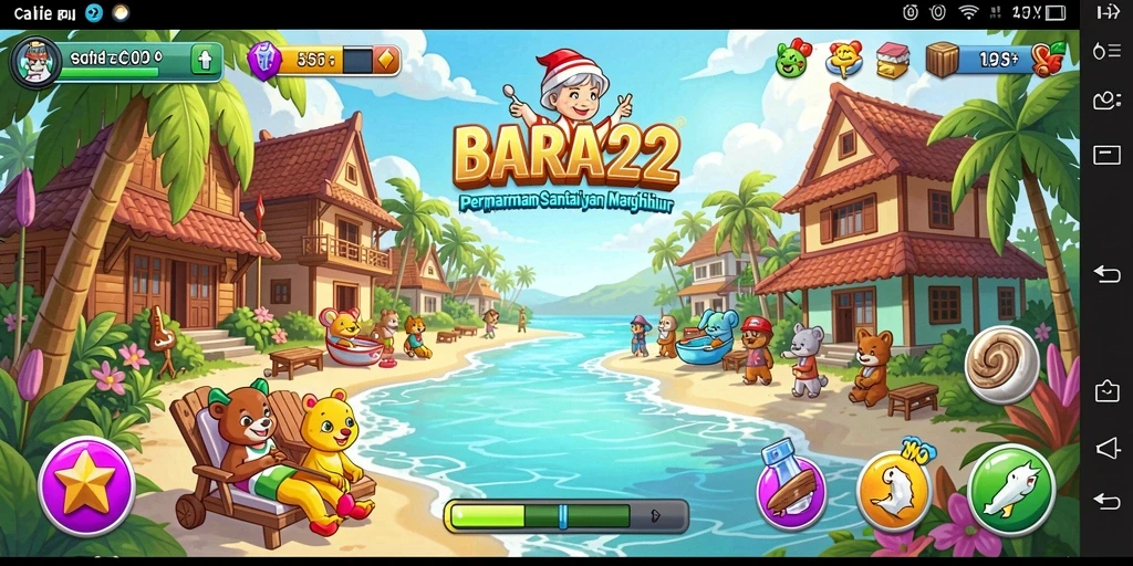 Screenshot utama BARA22 menampilkan gameplay seru dan berwarna.