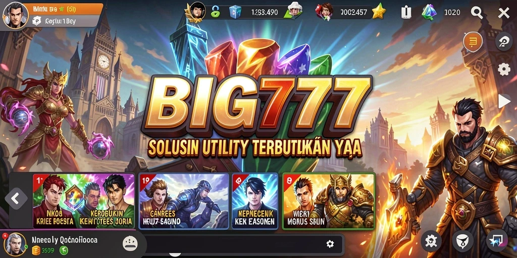 Tampilan aplikasi BIG777 menunjukkan berbagai alat Utility yang membantu pengguna.