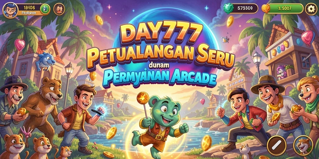 Screenshot utama menunjukkan gameplay seru dari DAY777.