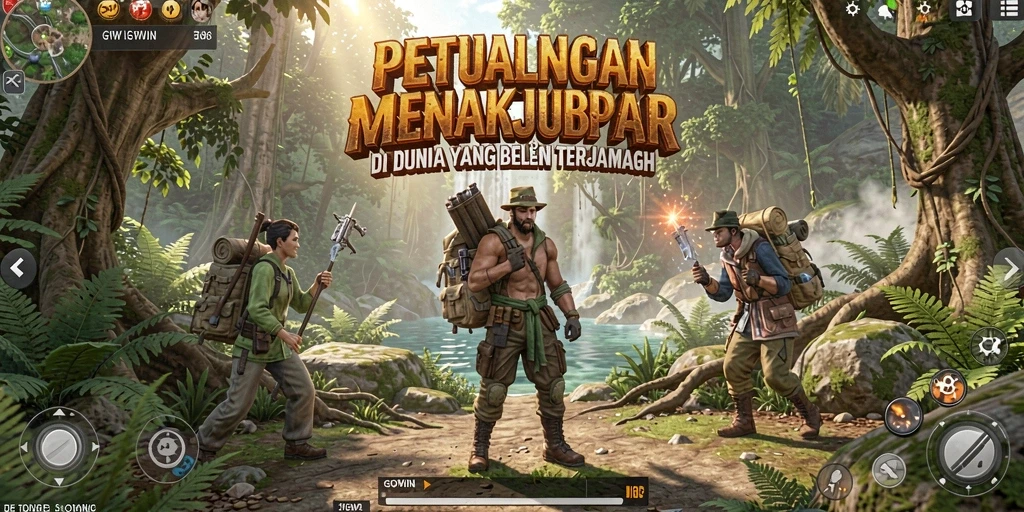 Tampilan gameplay GOWIN yang menampilkan petualangan seru dan mendebarkan.