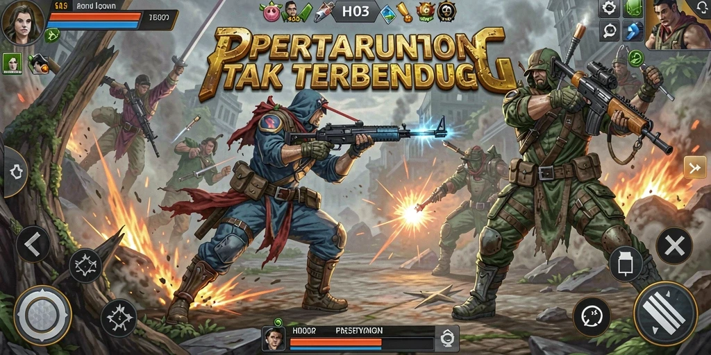 Tangkapan layar dari pertarungan seru di H03.