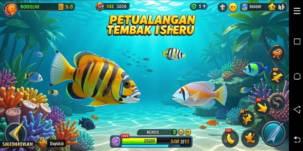 Tampilan menarik dari gameplay Tembak Ikan di HO3 yang menegangkan.
