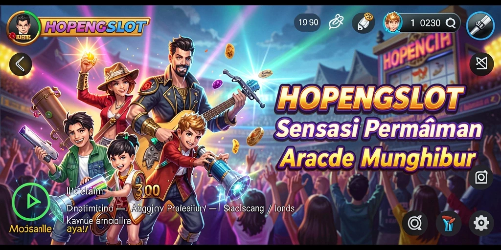 Tampilan gameplay HOPENGSLOT yang penuh warna dan seru.