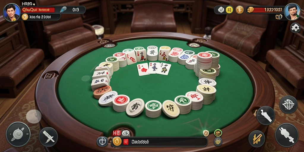 Screenshot menunjukkan gameplay QiuQiu yang seru dan kompetitif.
