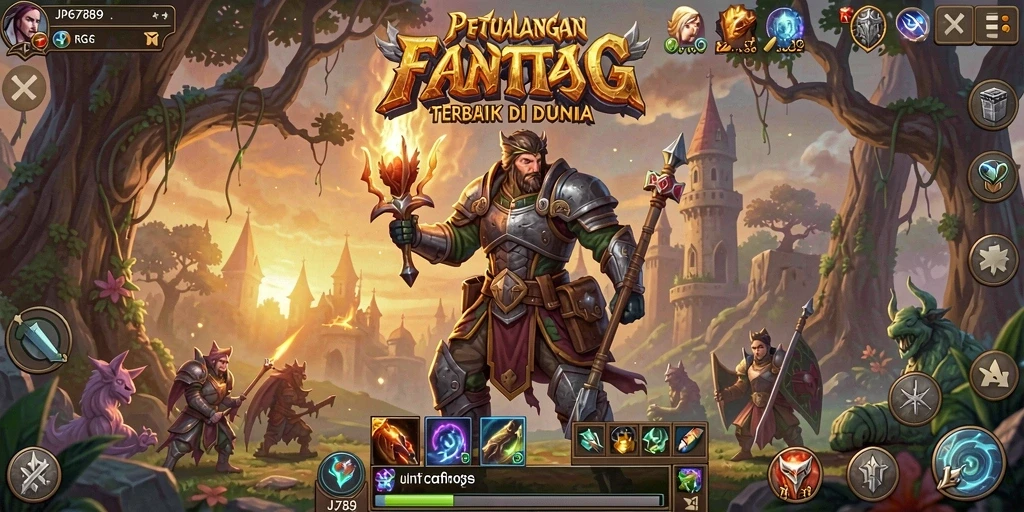 Tampilan seru dari gameplay RPG dalam JP6789.