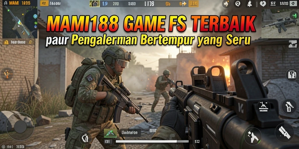 Screenshot gameplay MAMI188 menampilkan aksi tembak-menembak yang mendebarkan.