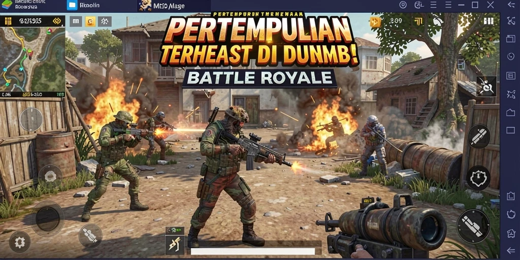 Gameplay intens di medan perang ME355, aksi menegangkan Battle Royale.