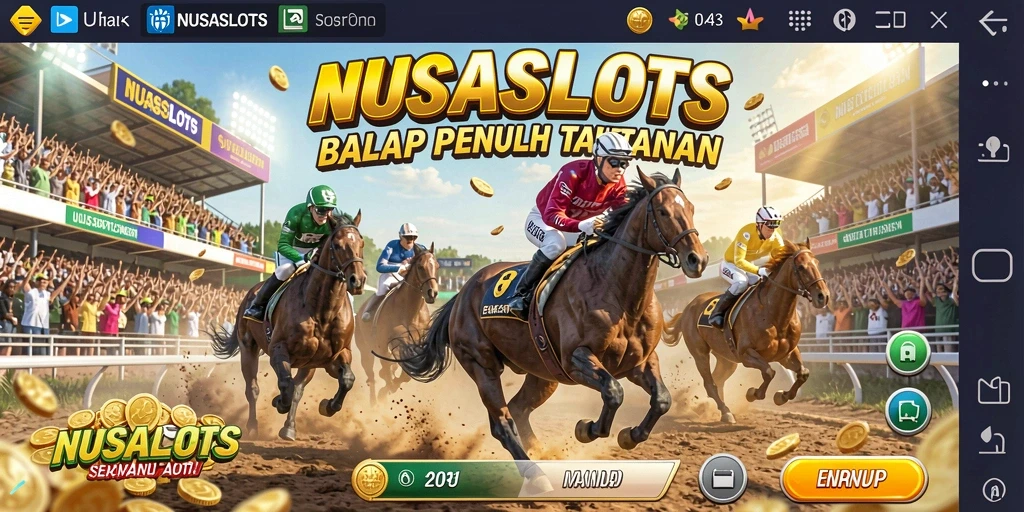 Tampilan menarik dari gameplay balapan NUSASLOTS yang seru.