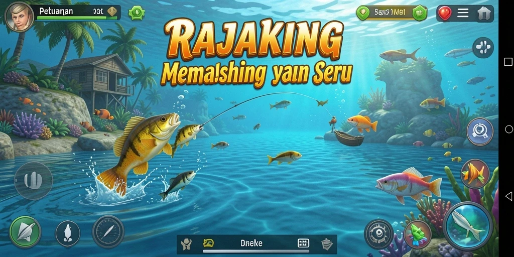 Tangkapan ikan menakjubkan dalam gameplay RAJAKING.