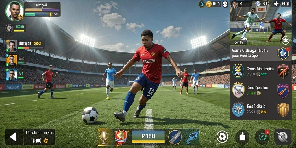 Tampilan gameplay RI188 yang mendebarkan dan penuh aksi olahraga.