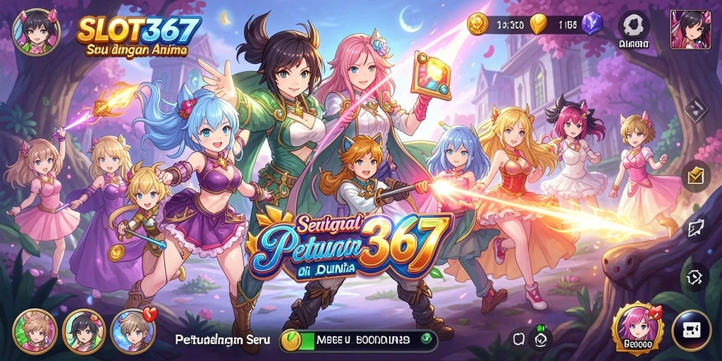Screenshot menunjukkan karakter anime dalam pertarungan seru di SLOT367.