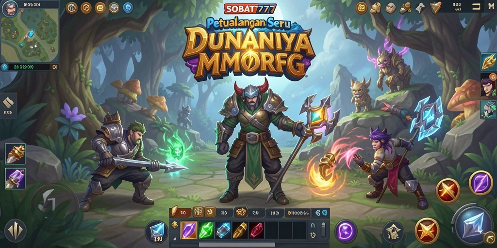Screenshot gameplay SOBAT777 yang menampilkan aksi seru di dunia MMORPG.