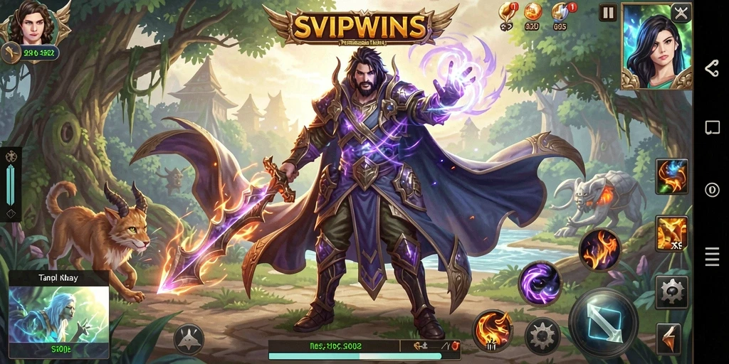 Tampilan gameplay menarik dalam petualangan RPG