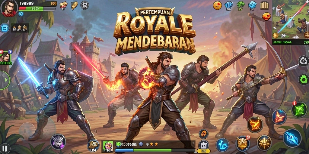 Tangkapan layar T9999 menampilkan aksi pertempuran seru di arena Battle Royale.