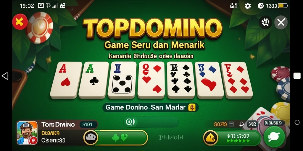Screenshot gameplay <strong>TOPDOMINO</strong> yang menampilkan momen seru permainan domino.