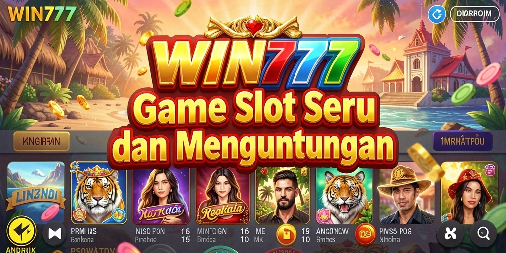Screenshot gameplay WIN777 dengan tema slot yang menarik.