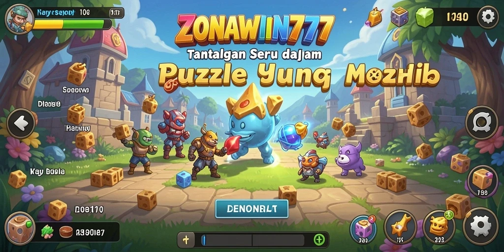 Tampilan utama gameplay ZONAWIN777 yang menantang.